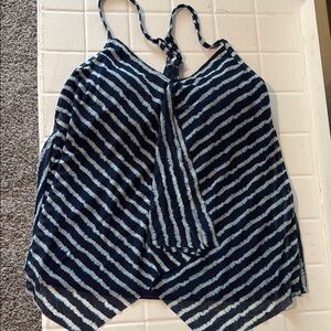 Striped Blue and White Tank Top